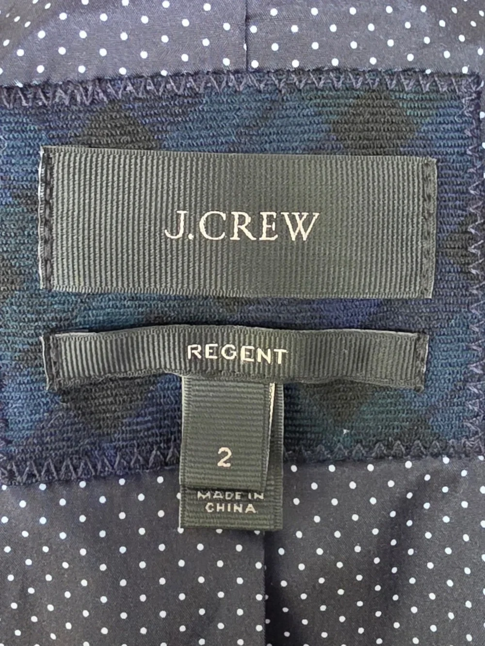 J. Crew Regent Tuxedo Blazer in Black Watch Tartan Plaid Vintage